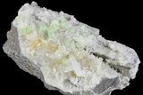 Green Augelite Crystals on Quartz - Peru #173390-2